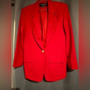 Vintage Theo Miles Vibrant Red Blazer